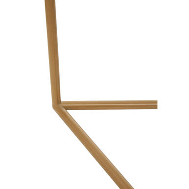Set of 3 Black Marble Triangular Nesting Tables with Matte Gold Metal Frames, Varana
