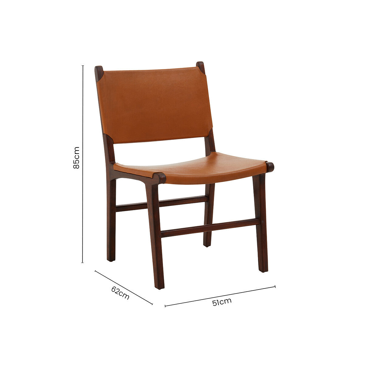 Inca Antique Brown Leather Chair
