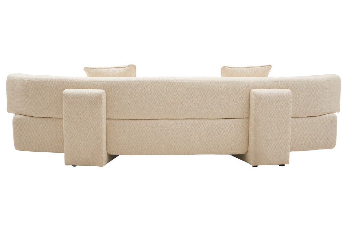 3 Seater Cream Linen Sofa, Ozzano