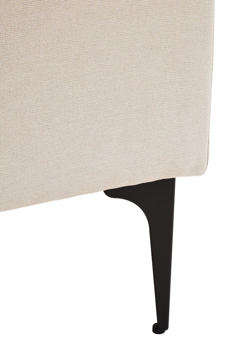 Troyes Cream Fabric 3 Seater Right Hand Chaise Sofa
