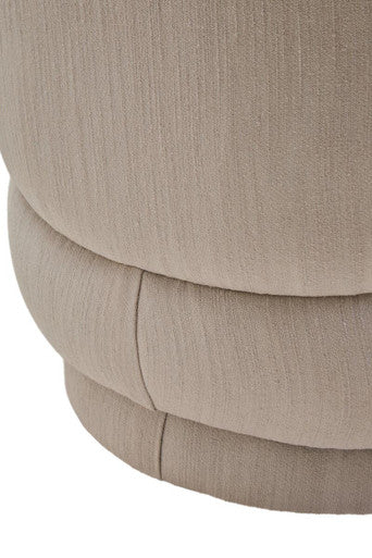 Dale Ivory Linen Curved Chair
