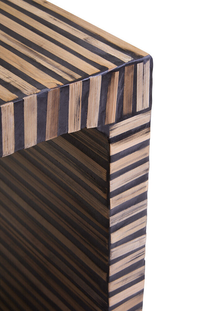 Bambusa Natural Bamboo Inlay Side Table