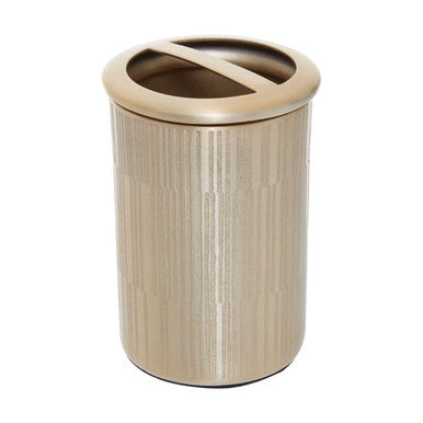 Allegra Champagne Aluminium Toothbrush Holder with Line Effect
