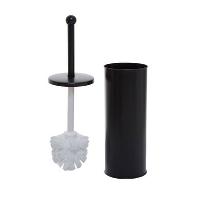 Allegra Black and Gold Stainless Steel Toilet Brush with Slender Design