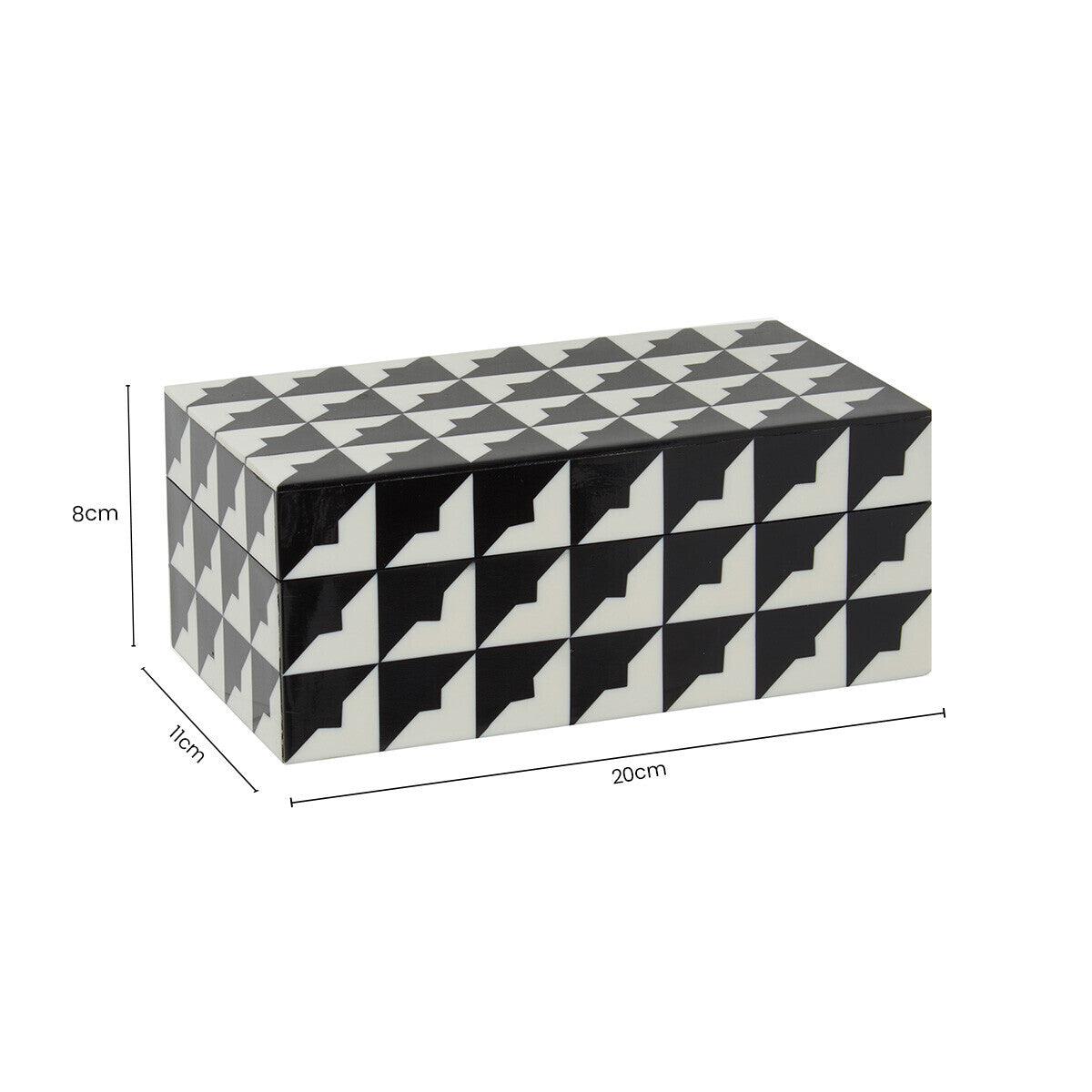 Davino Black and White Small Trinket Box