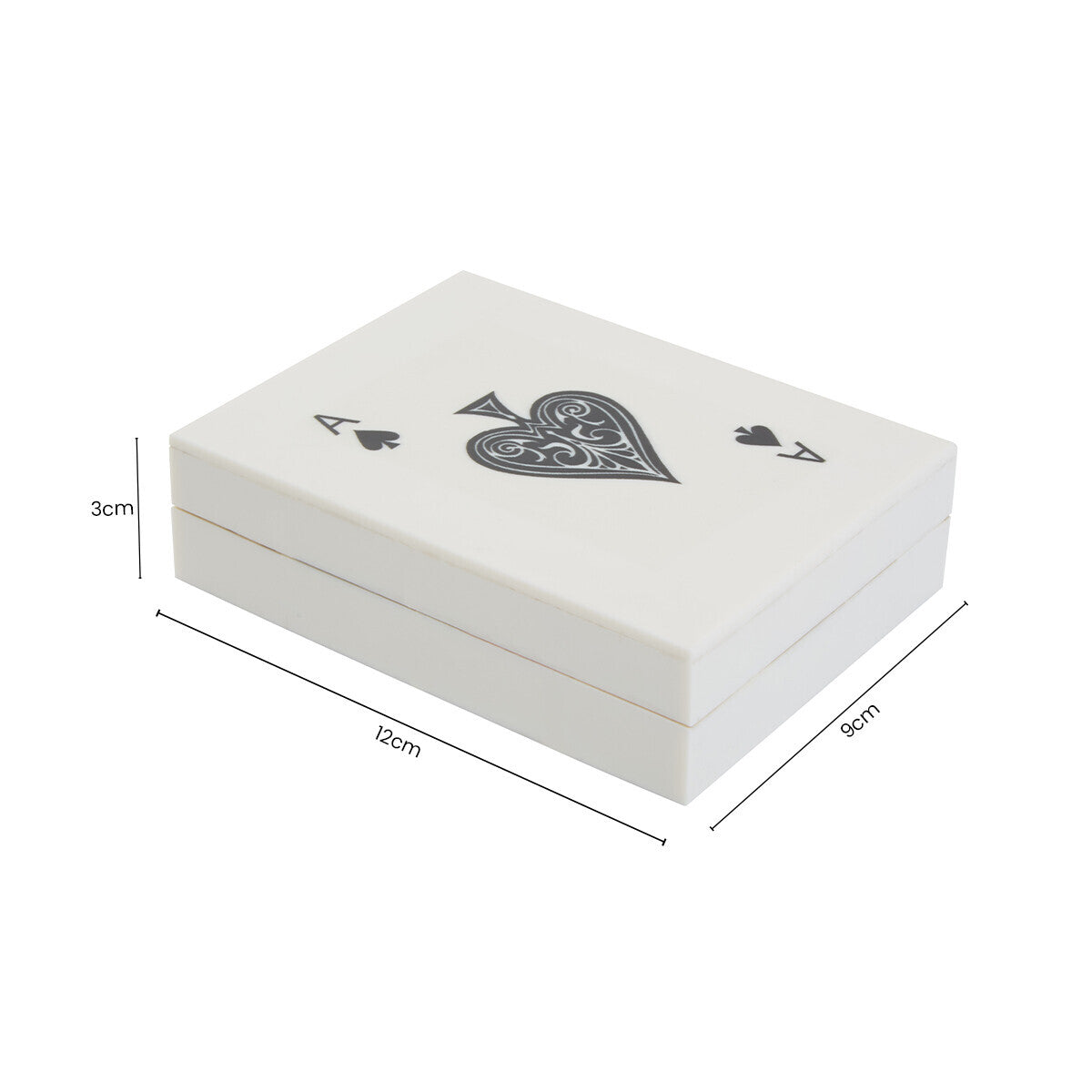 Churchill Games Cream and Black Card Box with Playing Cards