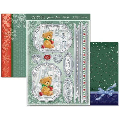 hunkydory magical christmas teddys gift topper set