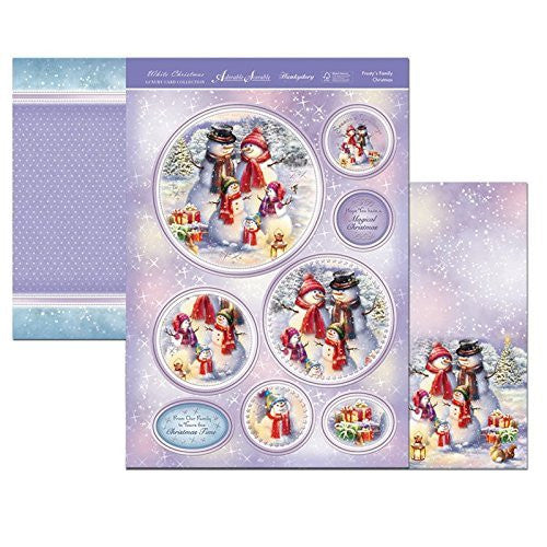 white christmas Frosty's Family Snowman topper set