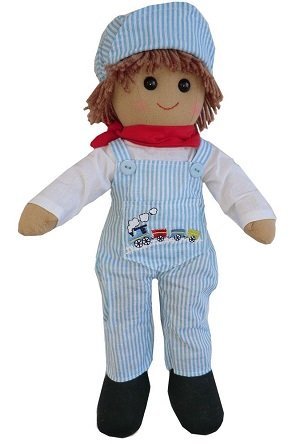 powell craft train driver ragdoll large 40cm