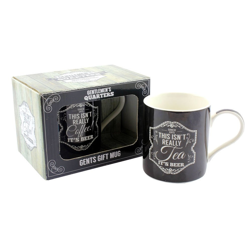 Leonardo Gents Quarter China Mug in 2 Assorted Designs, one supplied