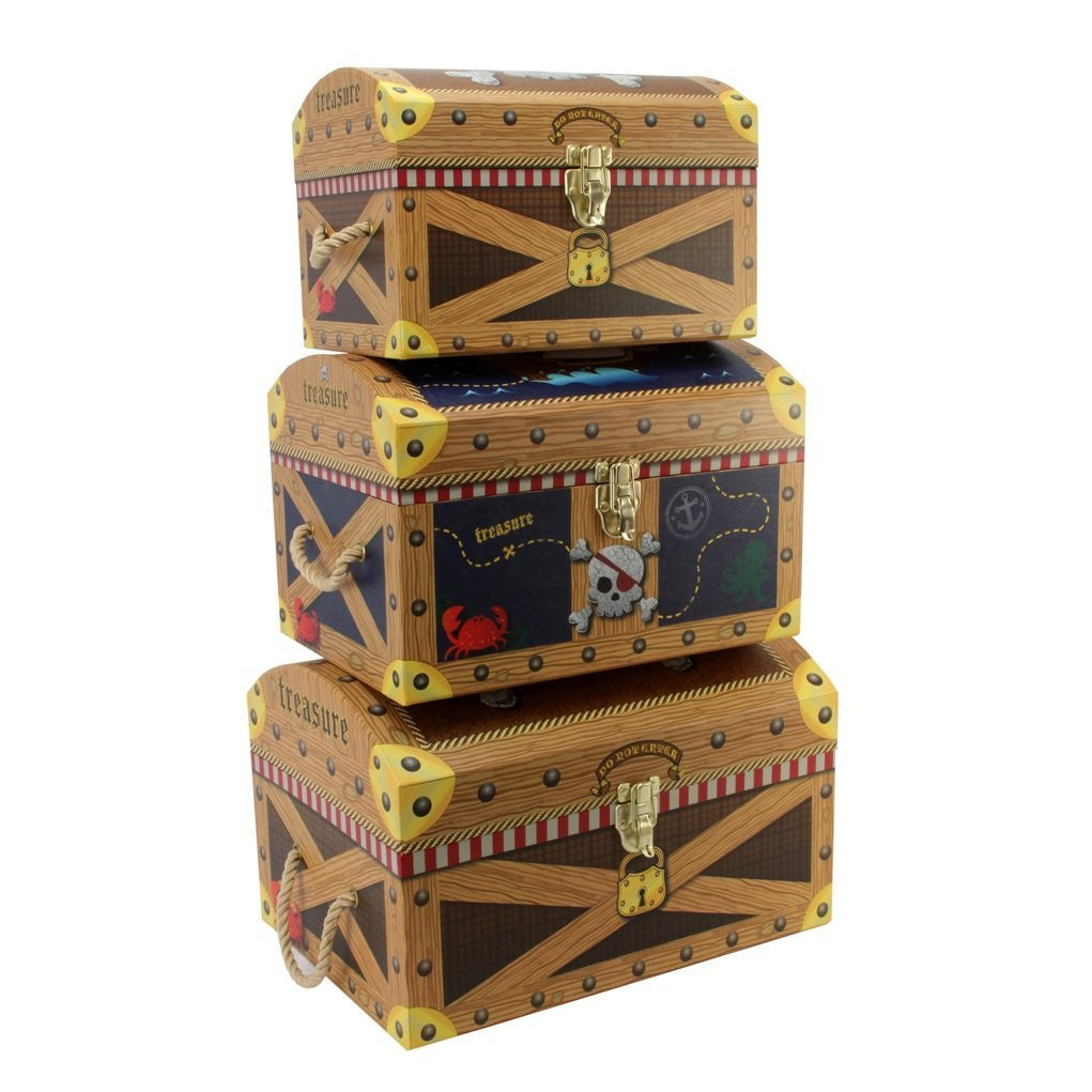 tri costal domed storage trunks pirate 3 trunks