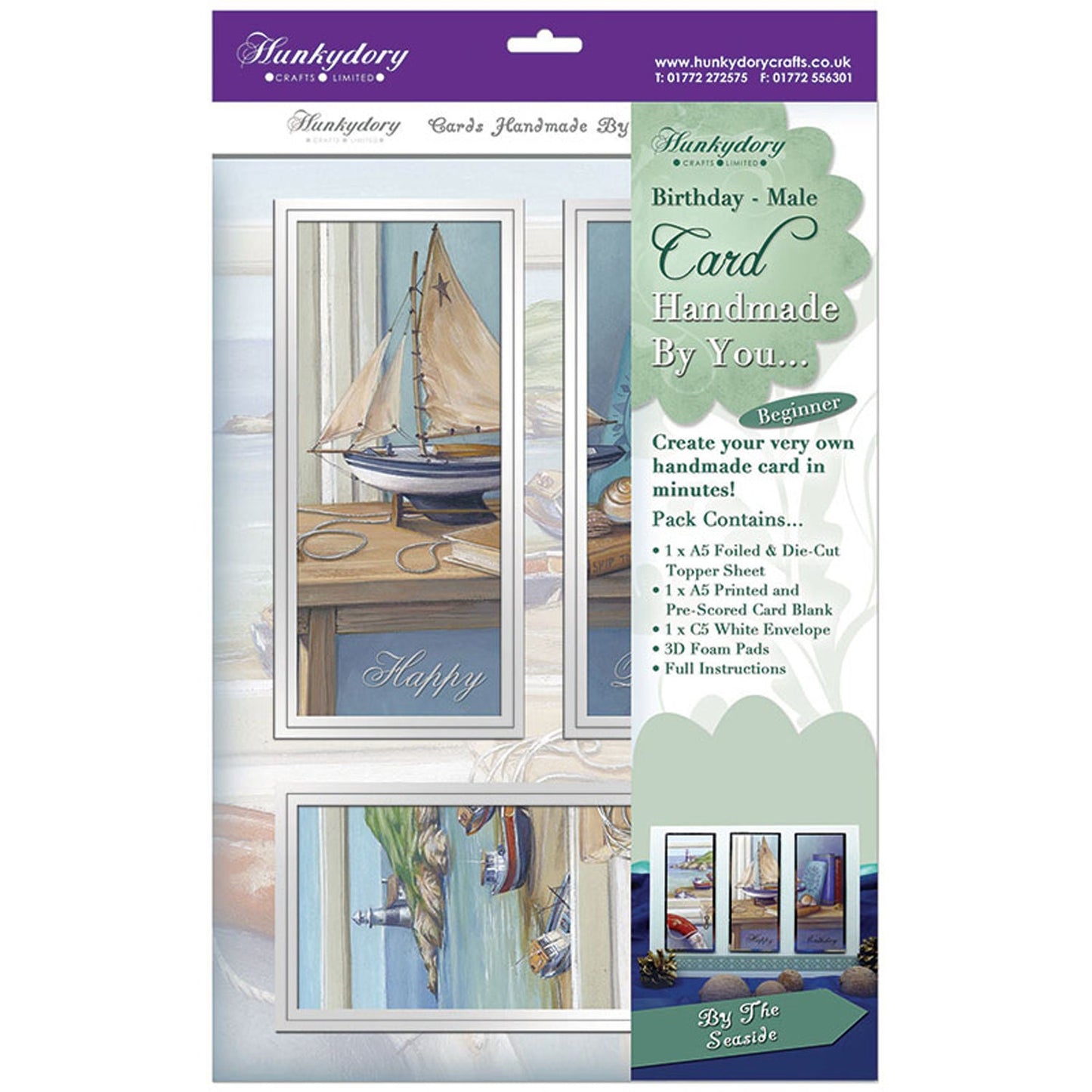 hunkydory handmade by you card kit by the seaside
