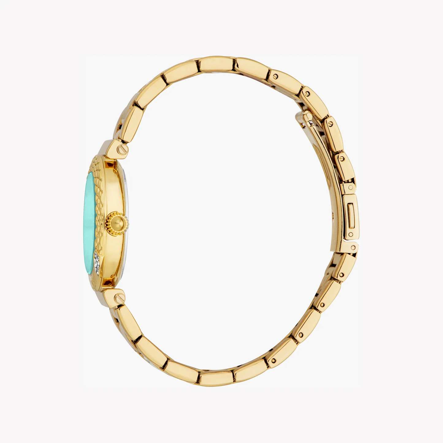 Just Cavalli Women's Gold Watch, Turquoise Dial | Jc1l332m0065