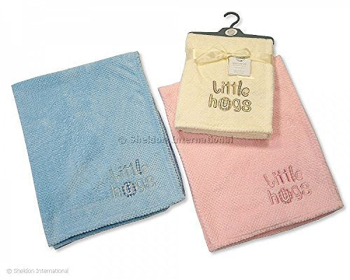 Baby waffle Fleece Wrap Pink Blanket - Little Hugs