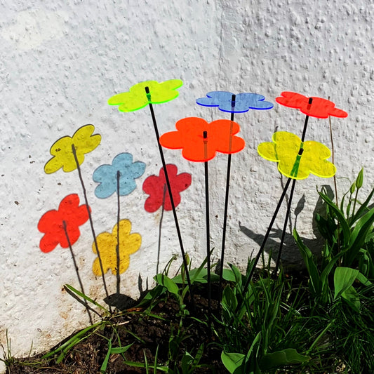 Large Garden Décor Ornaments Set of 5 'Blossoms'