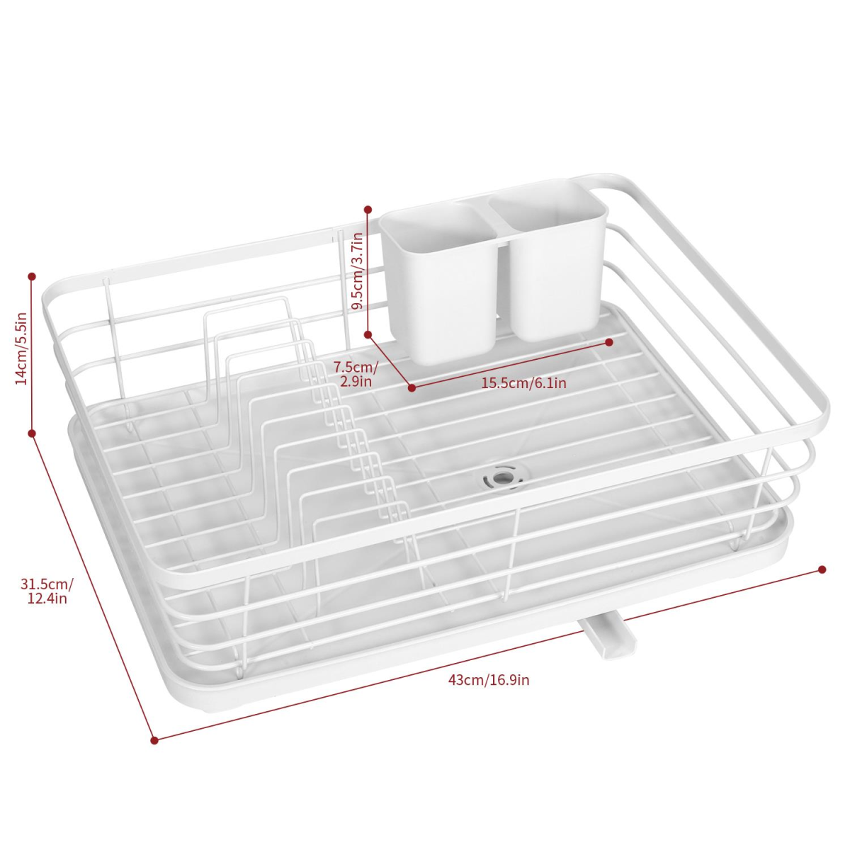 VINSANI WHITE DISH RACK 1010437