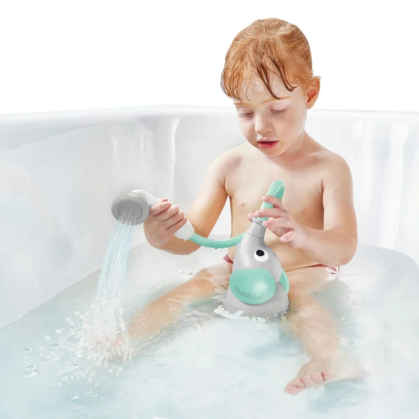 Yookidoo Baby Shower Bath Toy Elephant - Turquoise