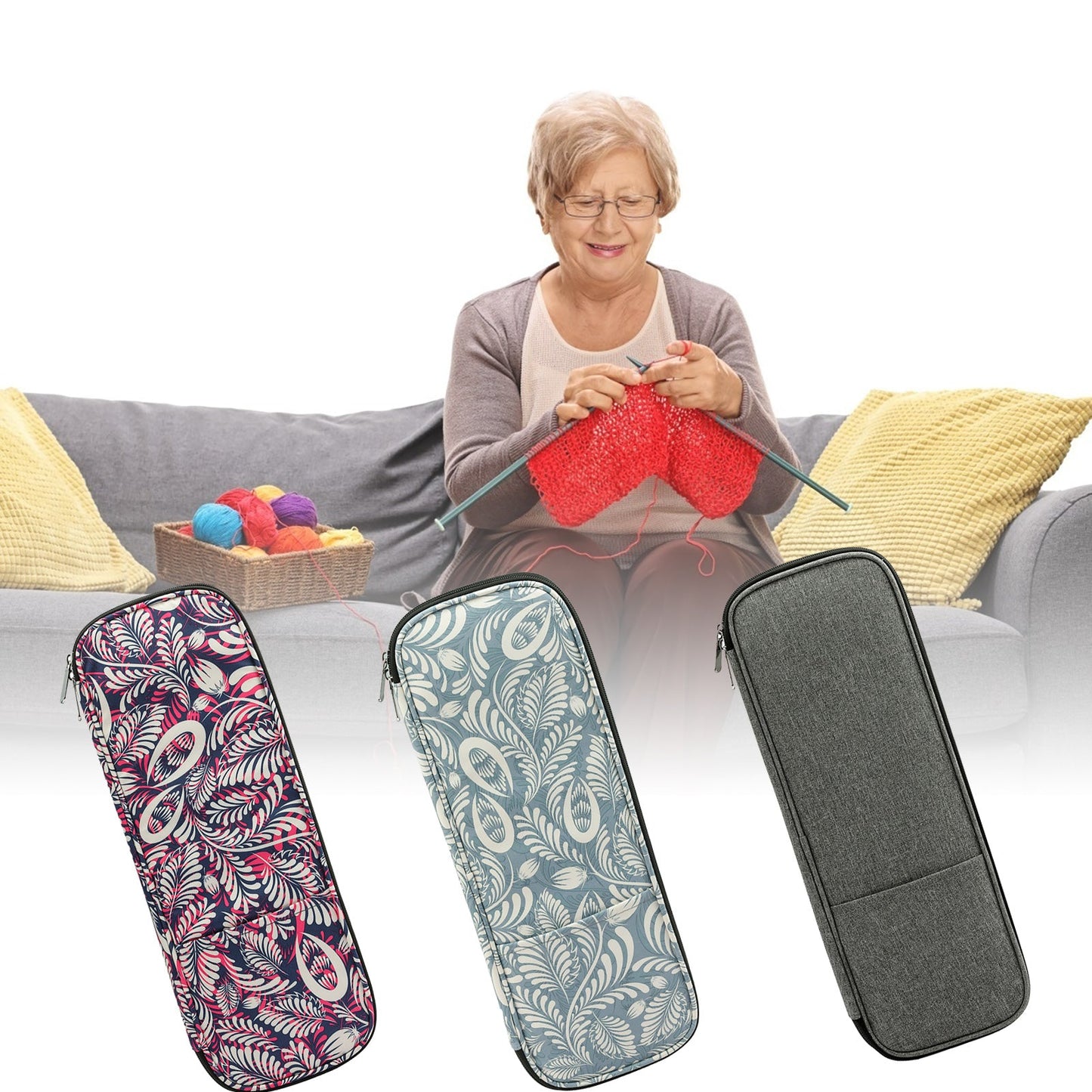 Crochet Set Oxford Cloth Woven Storage Bag