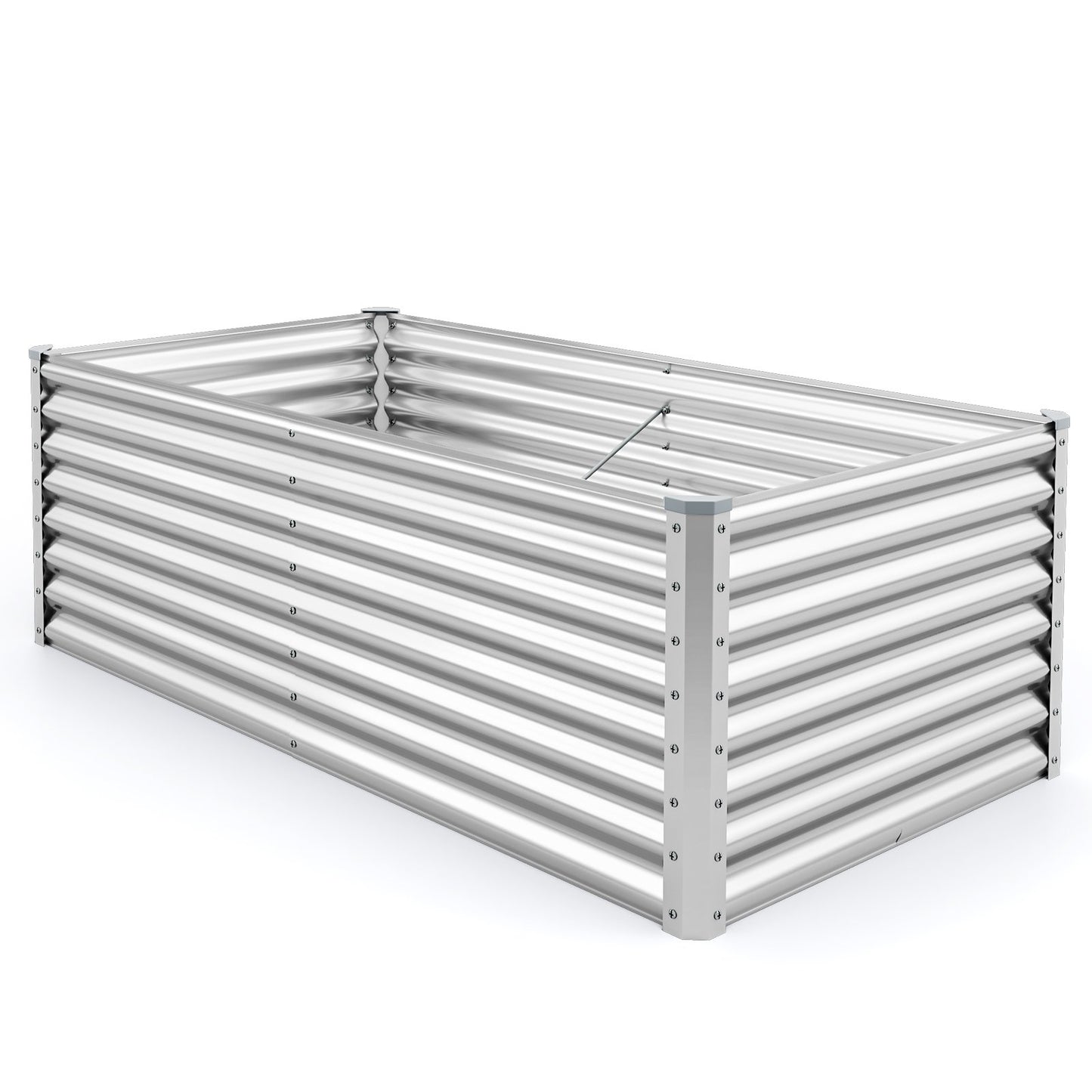 60 cm Raised Garden Bed Elevated Garden Planter with Open Bottom Design-Grey