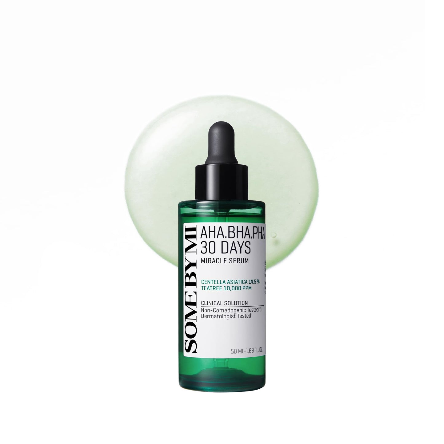 SOME BY MI AHA BHA PHA 30 Days Miracle Serum - 1.69Oz, 50ml - Made from Tea tree Leaf Water for Sensitive Skin - Daily Facial Serum for Sebum, Blemish