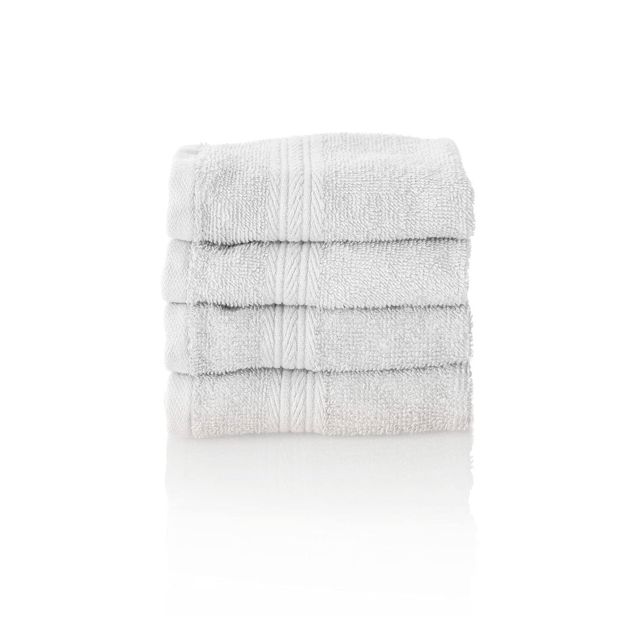 Glart Premium Set of Terry Hand Towels, Range of Terry Towels in 6 Colours and 5 Sizes, Colour: White, 4X Guest Towels 30 X 50 cm