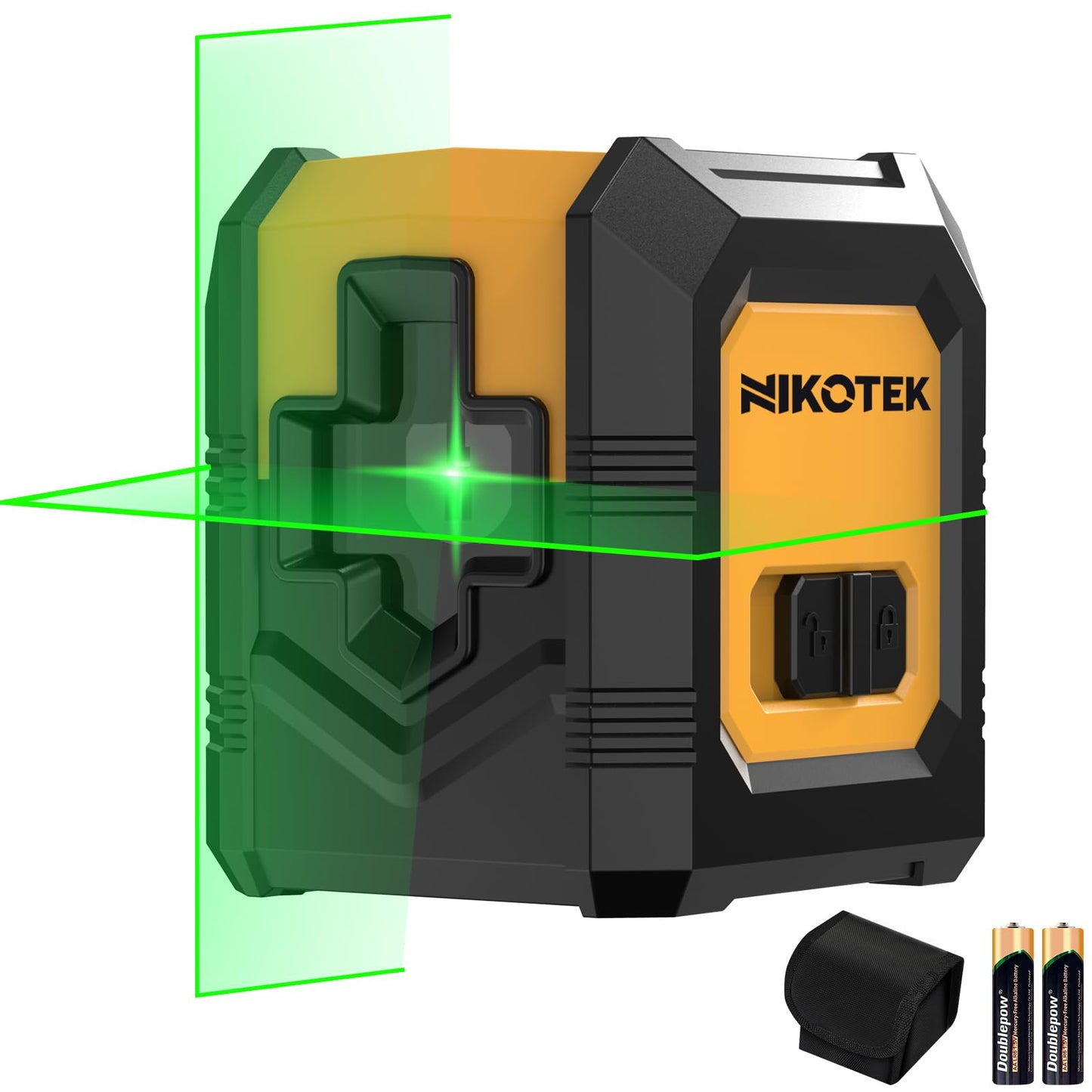Nikotek Green Laser Level Self-Leveling Bright Green Beam Horizontal and Vertical Cross Line Laser for Home Decoration DIY etc.Carrying Pouch Battery