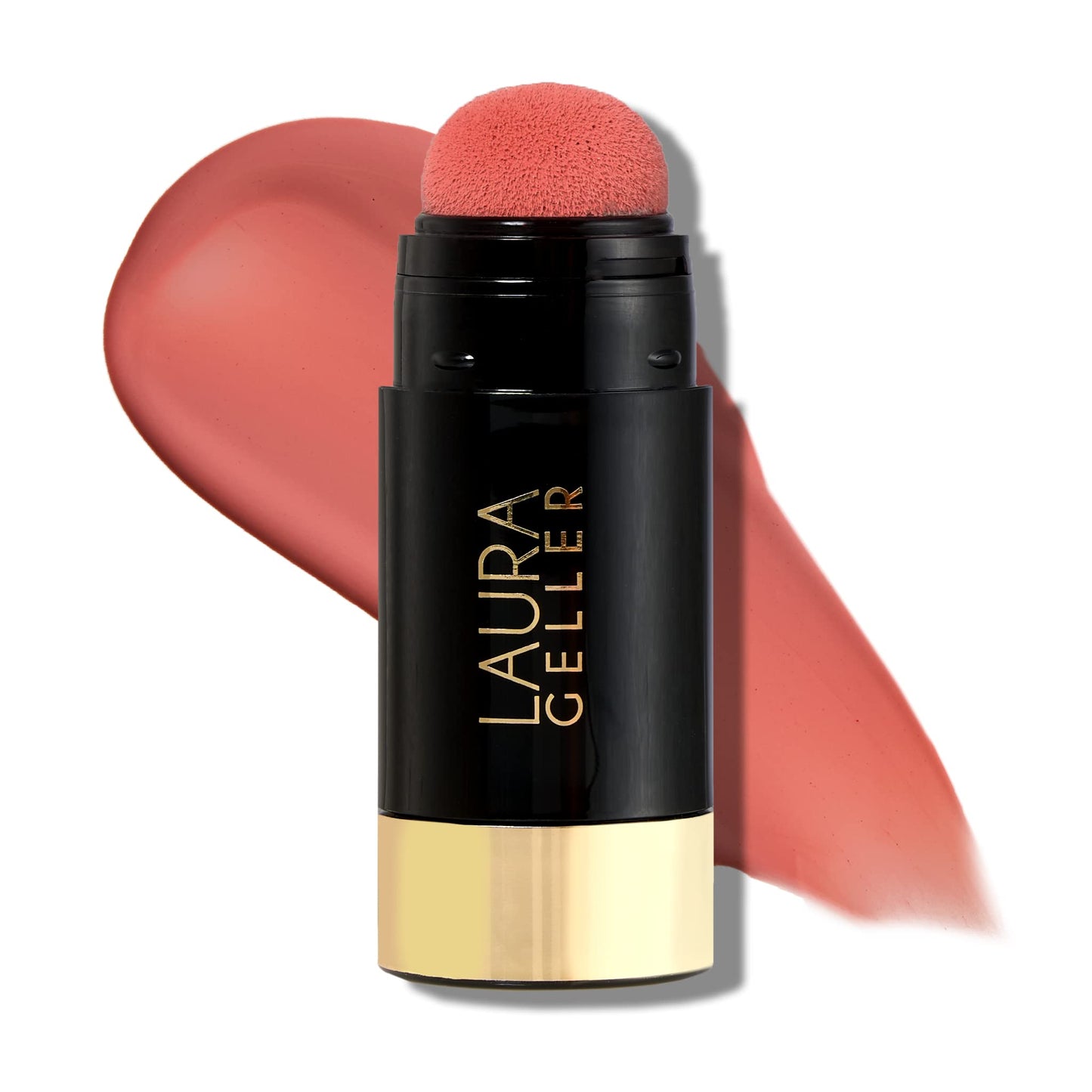 LAURA GELLER NEW YORK Serum Blush Tint (Poppy Peach) - Hydrating, Long-Lasting Liquid Blush with Hyaluronic Acid for Plump, Rejuvenated Cheeks and a