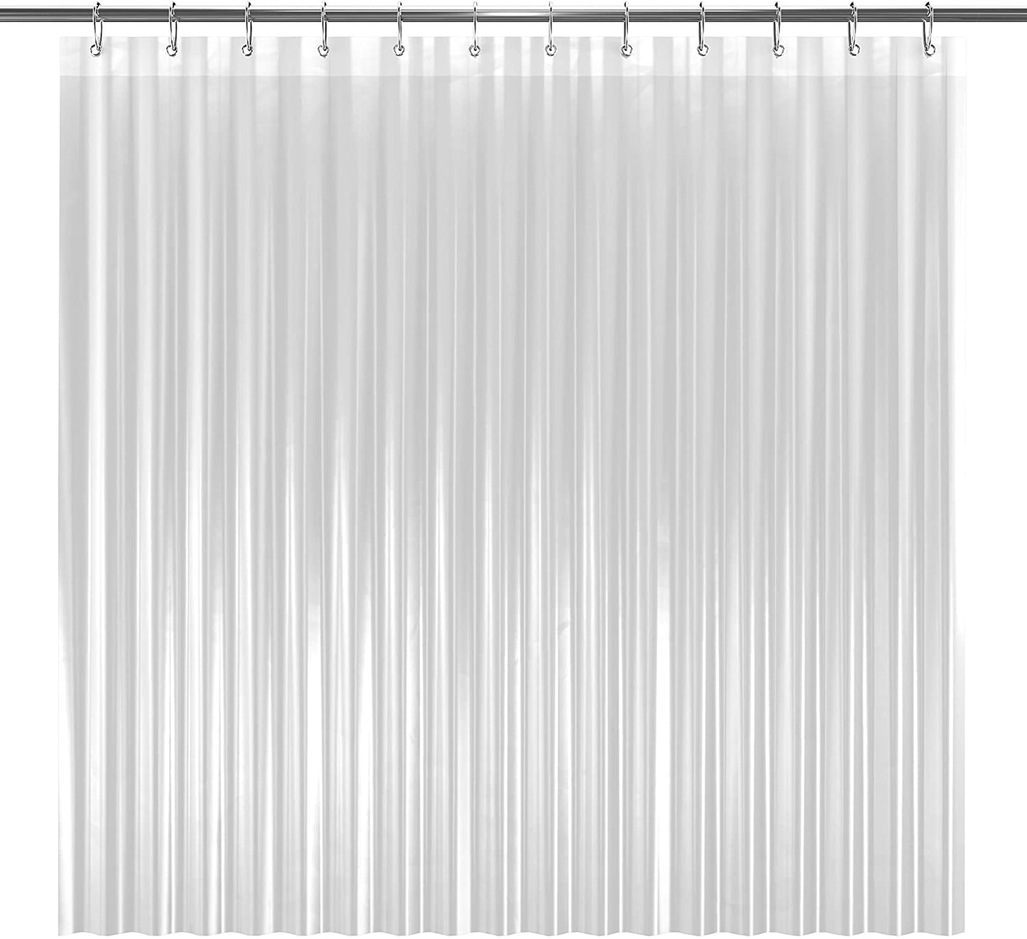LiBa Clear Shower Curtain Liner, PEVA 8G Waterproof Wet Room Bathroom Heavy Duty Shower Curtain, Anti Mould Mildew Resistant, Washable and Easy Dry,