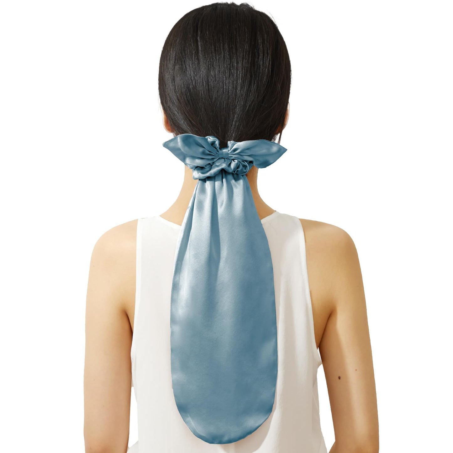 LILYSILK 100% Silk Bonnet for Sleeping & Daily Usage, 2-in-1 Silk Hair Ties with Silk Scrunchies for Long and Curly Hair Elastic Adjustable for Women