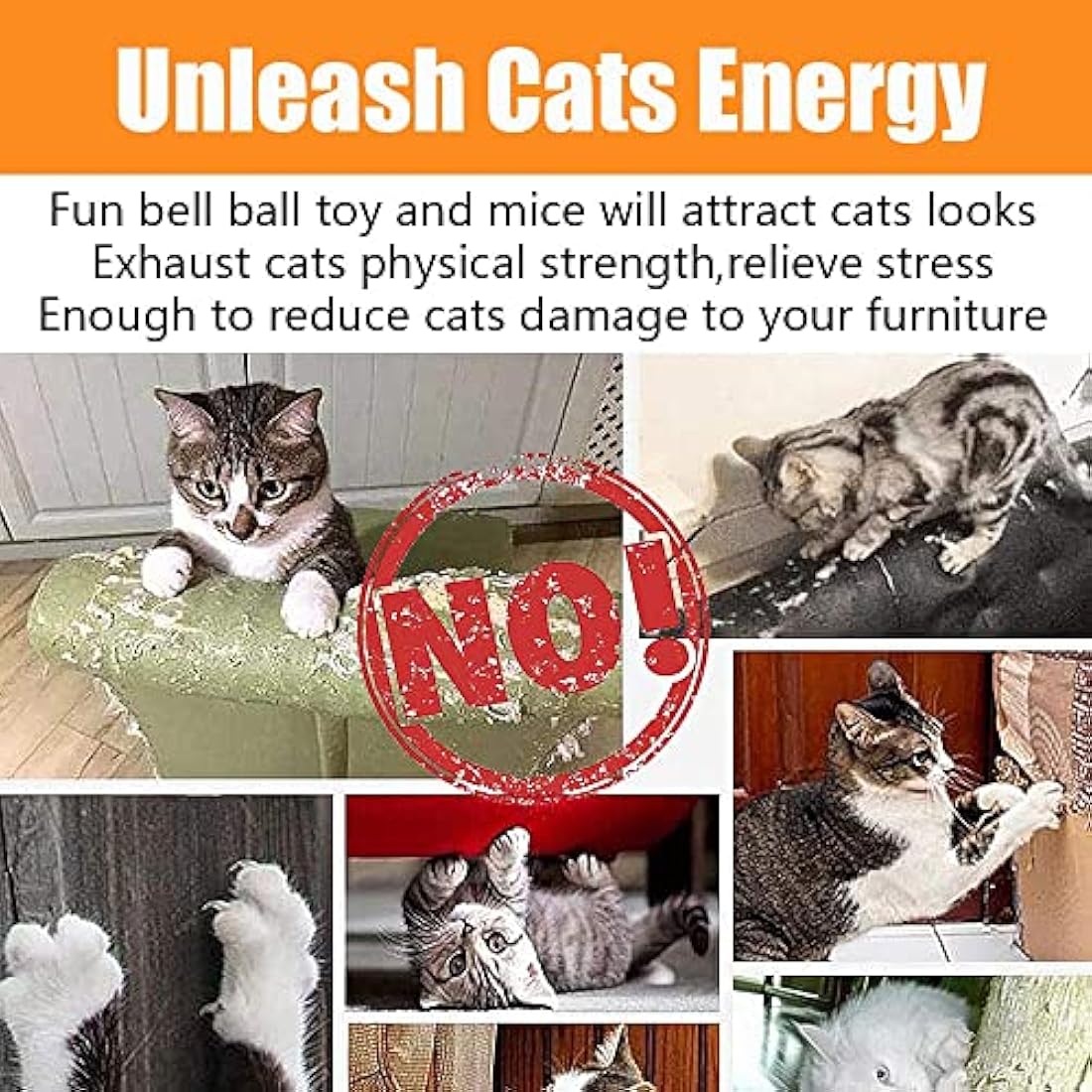 Speedy Panther 21 Pcs Cat Toys for Indoor Cats Collapsible Cat Tunnel Interactive Feather Teaser Wand Ball Toy for Kitten Cats