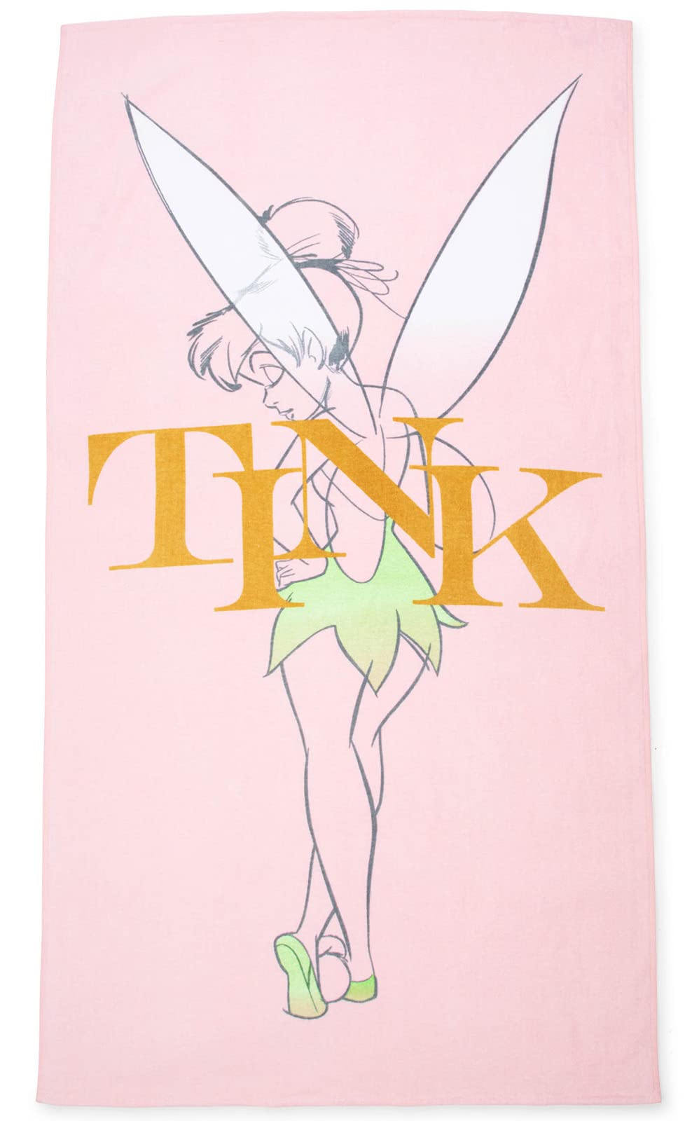 Jay Franco Disney Tinkerbell 86cm x 162cm 100% Large Cotton Beach Towel