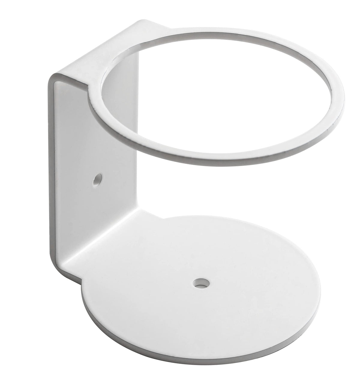 IPEA Wall Mounted Iron Bottle Holder - Wall Mounted Bottle Holder for Sanitizing Gel Dispenser Soap Bottles - For Home, Shop, Hotel, Company - White -