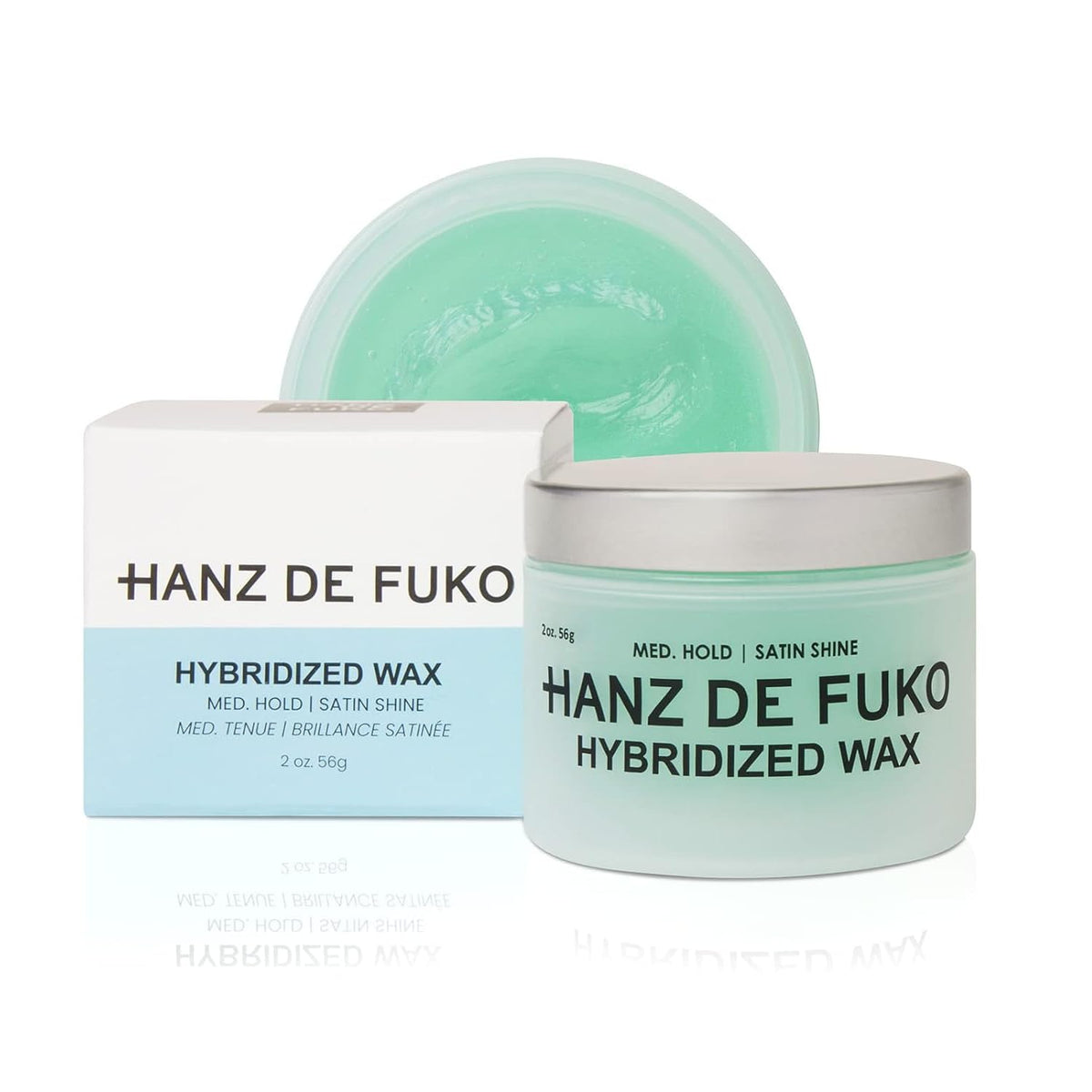 HANZ DE FUKO Hybridized Wax | Premium Water-Based Wax with Medium Hold Satin Finish| All Hair Types | 56g