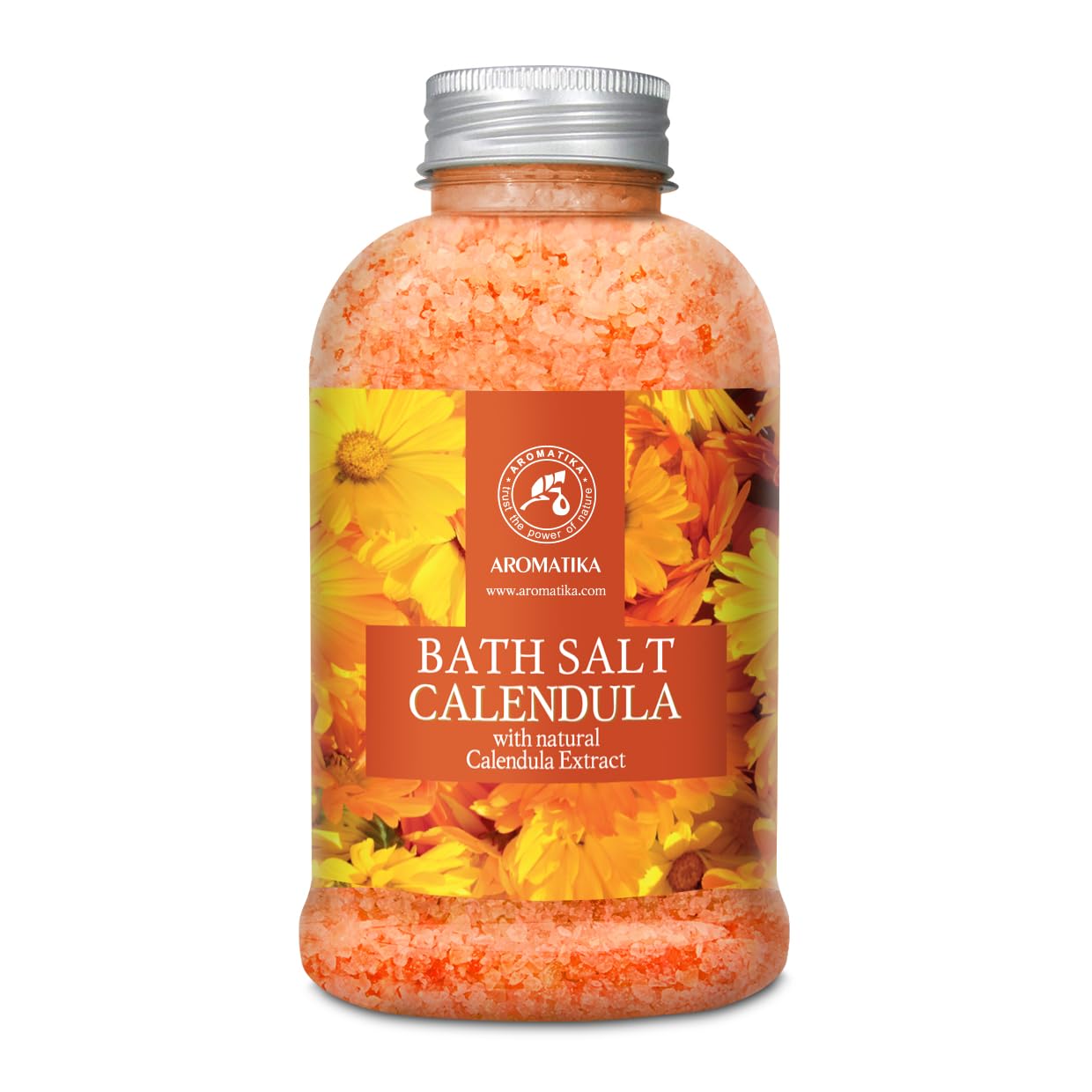 Calendula Bath Salt 600g with Natural Calendula Oil - Bath Salts - Body Care - Best for Good Sleep - Beauty - Bathing - Body Care - Wellness - Relax -