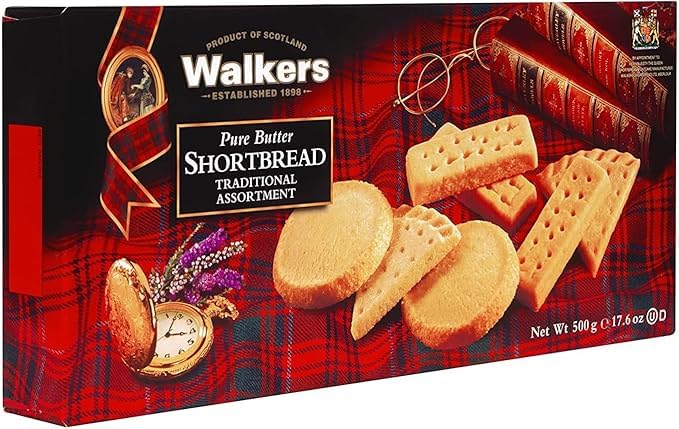 Walker's Shortbread Assortment ? Traditional Scottish Pure Butter Biscuits Gift Box, 500g (Pack of 6)