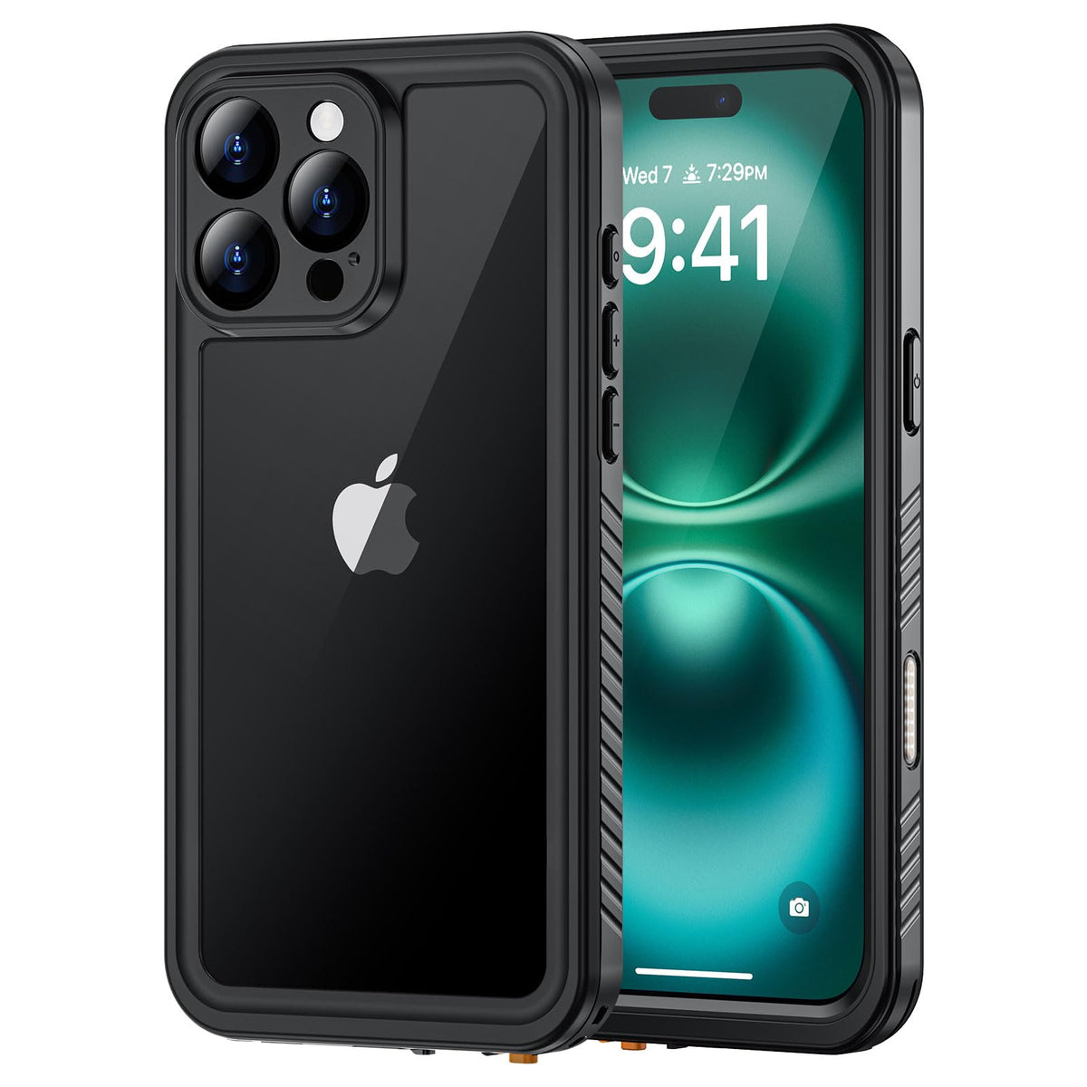 Lanhiem for iPhone 16 Pro Case, IP68 Waterproof Dustproof Shockproof Cases with Built-in Screen Protector, Full Body Protective Heavy Duty Rugged