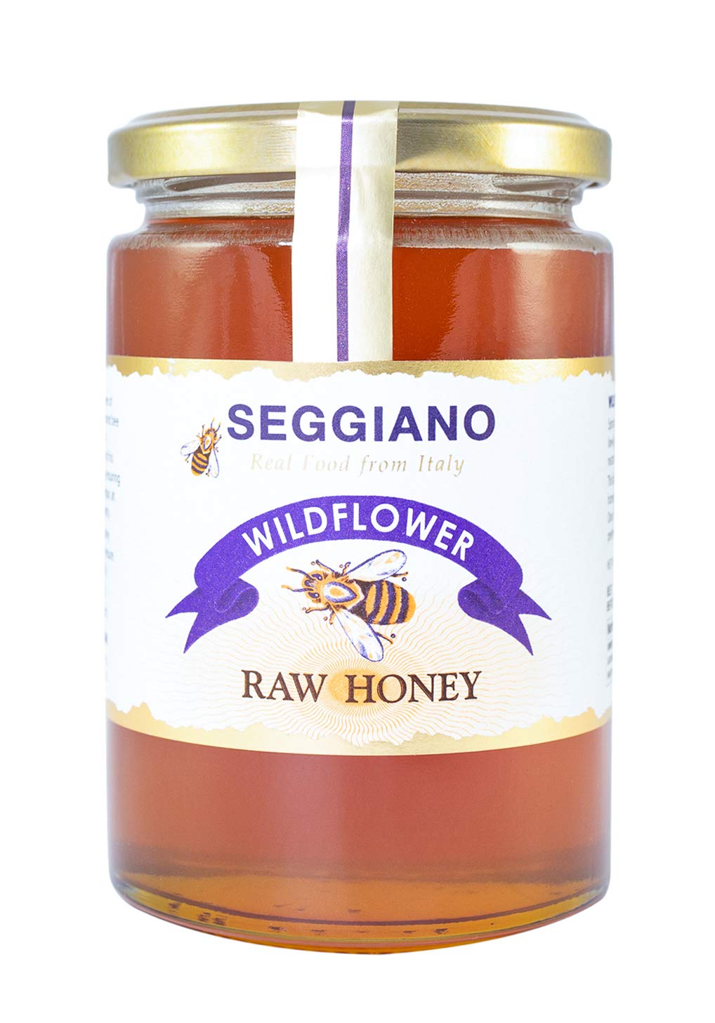 Seggiano Wildflower Raw Honey 500 g - Cold Extracted Honey - Unfiltered & Unpasteurised - Gluten Free, GMO Free & Vegetarian - 2% of Revenue Goes to