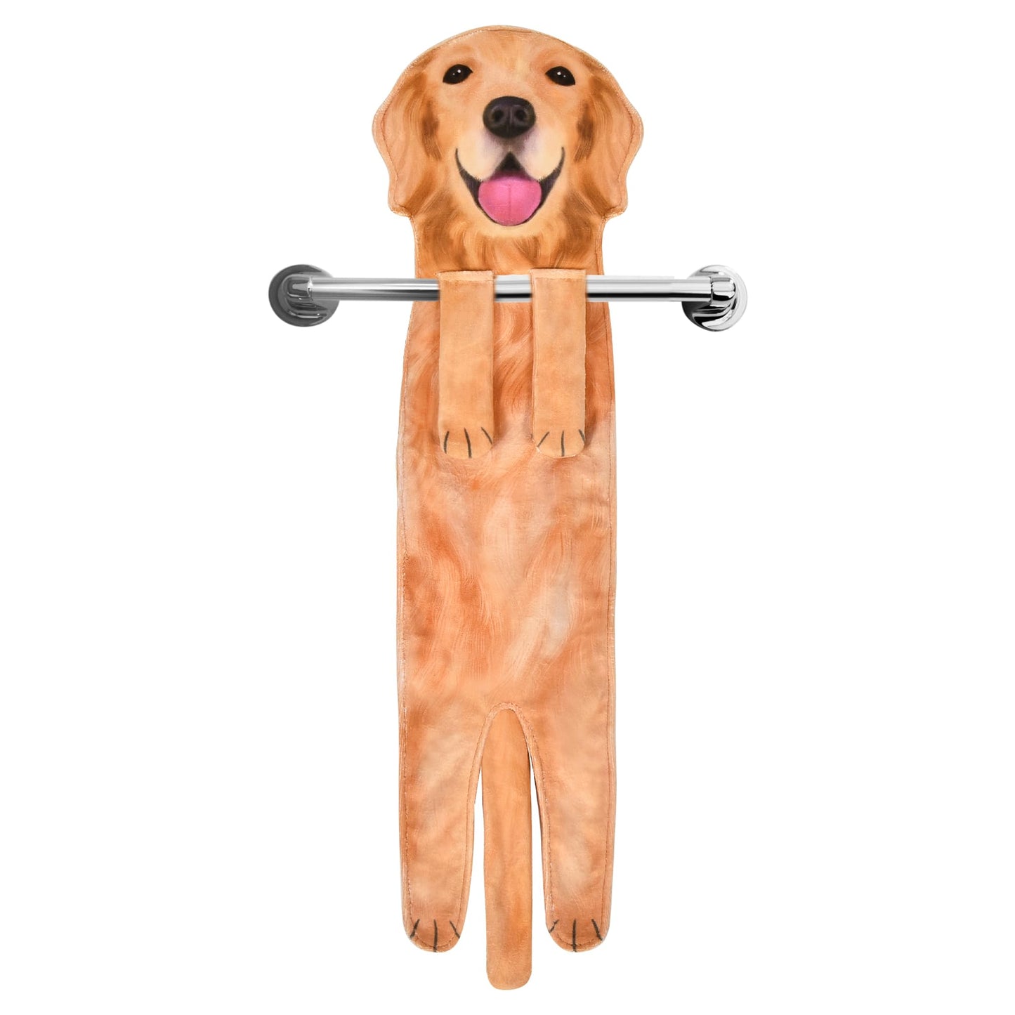 Golden Retriever Dog Funny Hand Towels for Bathroom Kitchen -Cute Decor Dog Dad Mum Women Fathers Mothers Day Easter Gifts Decorative Hanging