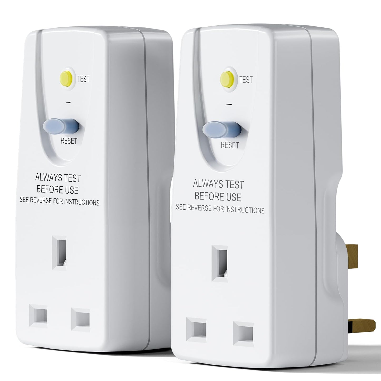 EXNICEXI RCD Plug Safety RCD Adaptor UK Leakage Protection Home Circuit Breaker (30mA 240V AC, 13A 50HZ IEC61540) for Household Appliances and Power