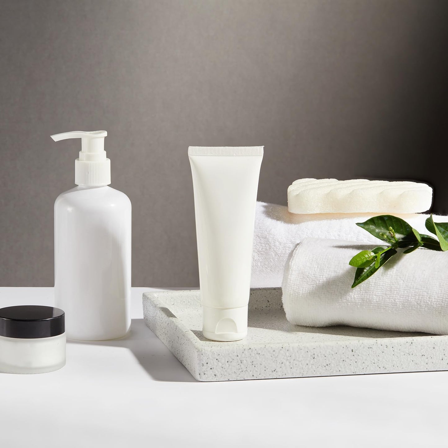 sourcing map 2Pcs Bathroom Vanity Tray, 7.9" x 3.9" Silicone Soap Dispenser Trays, Shatterproof Kitchen Sink Organizer for Soaps Keys Candle Trinket