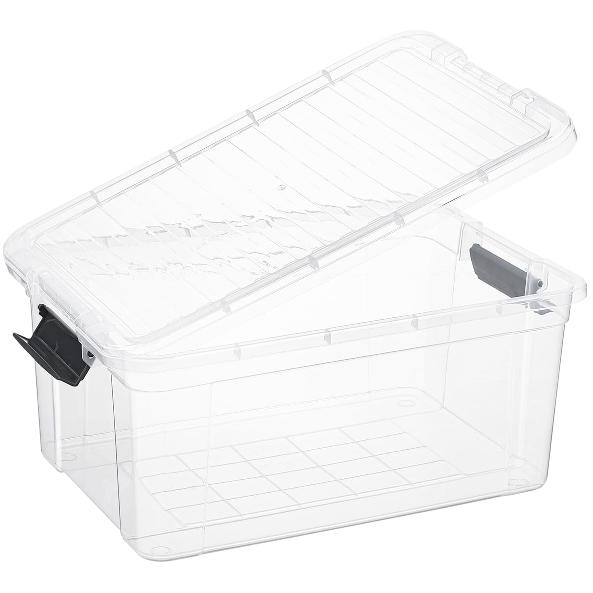 Superio Clear Storage Box with Lid, 20 Quart Plastic Container Bins for Organizing, Stackable Crates, BPA Free, Non Toxic, Odor Free