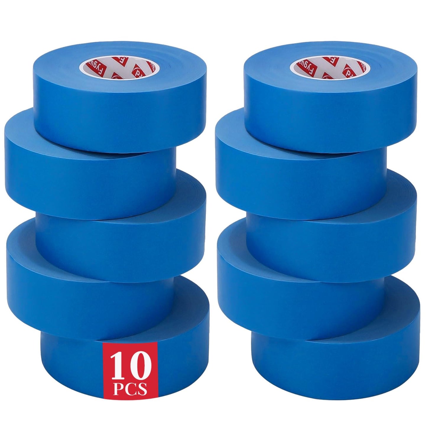 Fyguard 10 Rolls Blue Painters Tape, 24mm x 50m Masking Tape Decorators Tape Paper Tape Heat Resistant Waterproof for Painting Work Edge Treatment