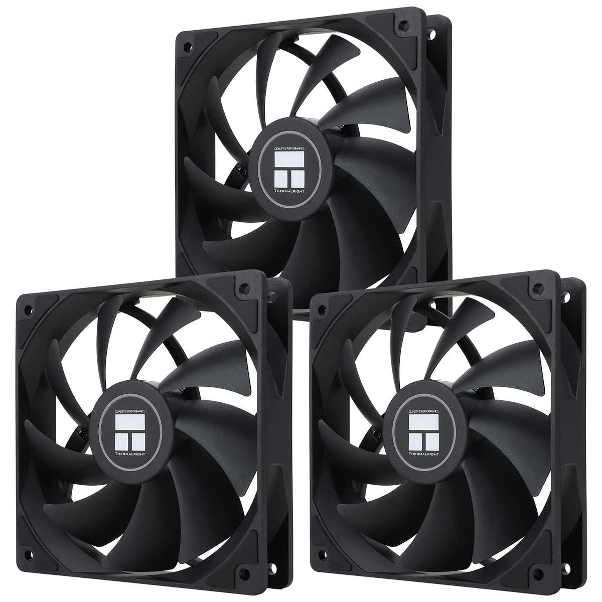 Thermalright TL-C12C X3 CPU Fan 120mm Case Cooler, 4pin PWM Silent Computer Fan With S-FDB Bearing Included, up to 1550RPM cooling?3 quantities?