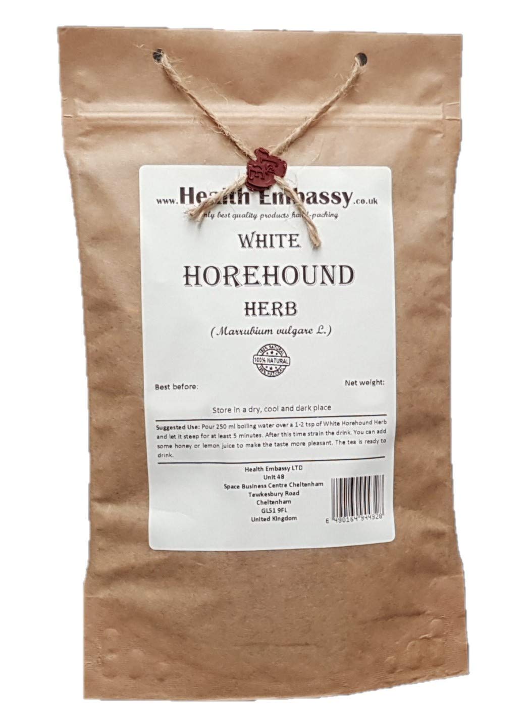 Health Embassy White Horehound Herb (Marrubium vulgare L), 100 g