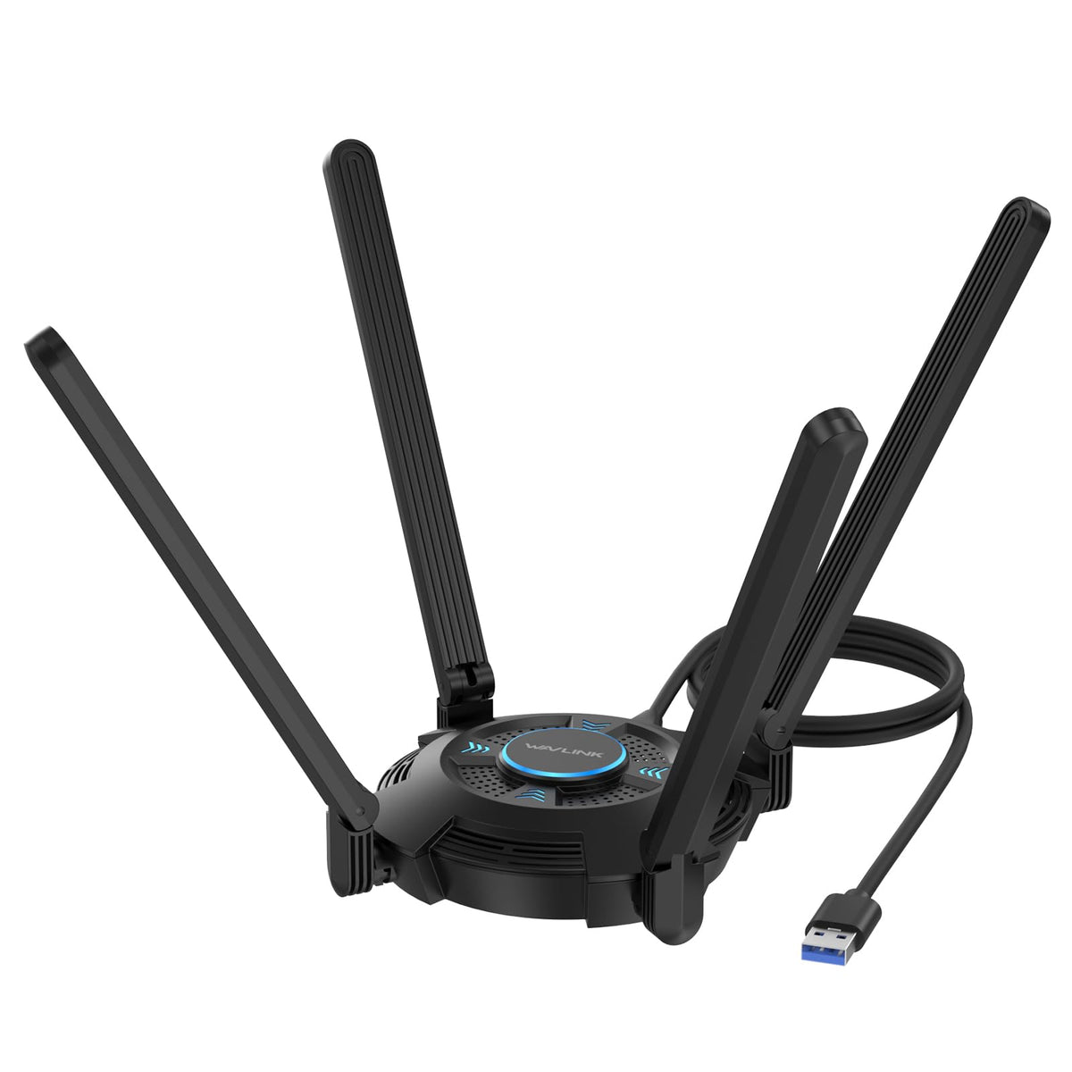 AX5400 USB WiFi 6E Adapter for PC, WAVLINK WiFi Dongle for desktop PC, Tri Band 6GHz(2402Mbps) + 5GHz(2402Mbps) + 2.4GHz(573Mbps), MU-MIMO, WPA3