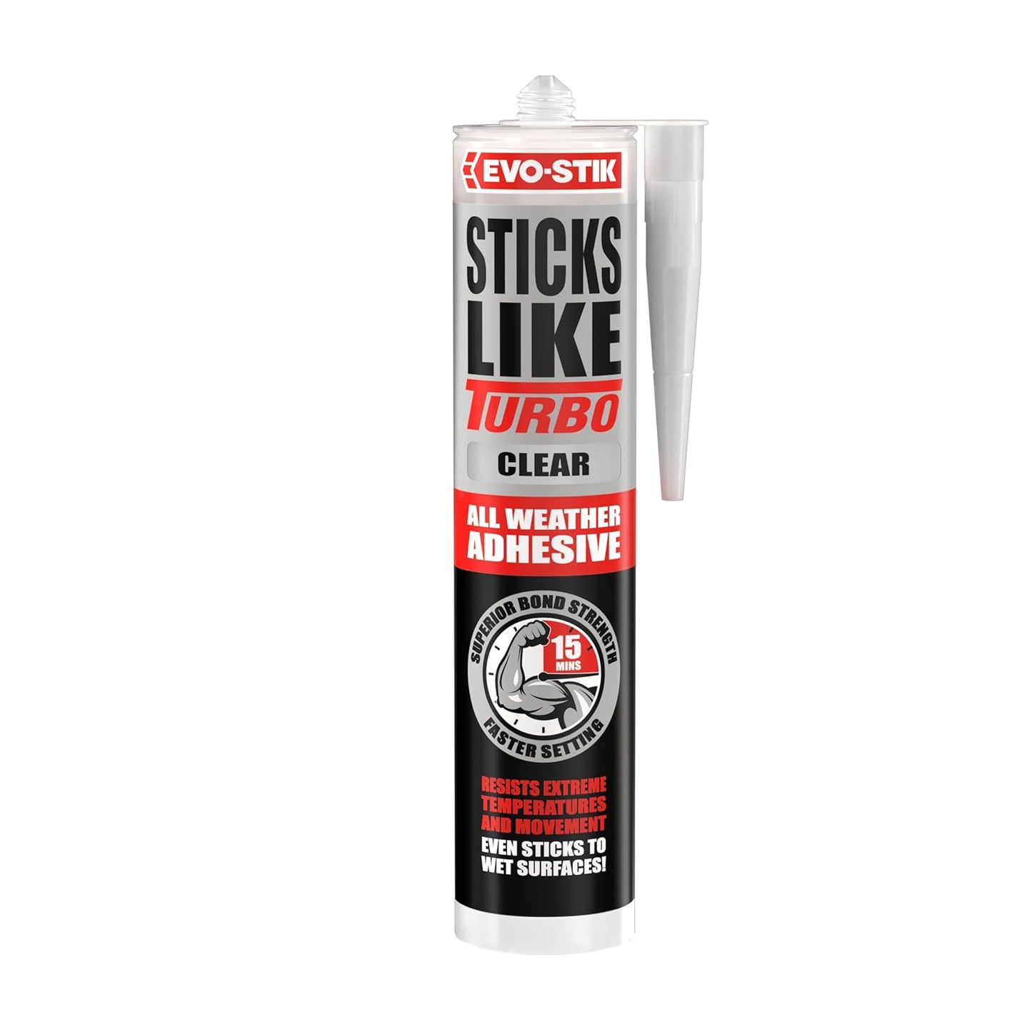 EVO-STIK Sticks Like Turbo CLEAR Adhesive 290ml, New
