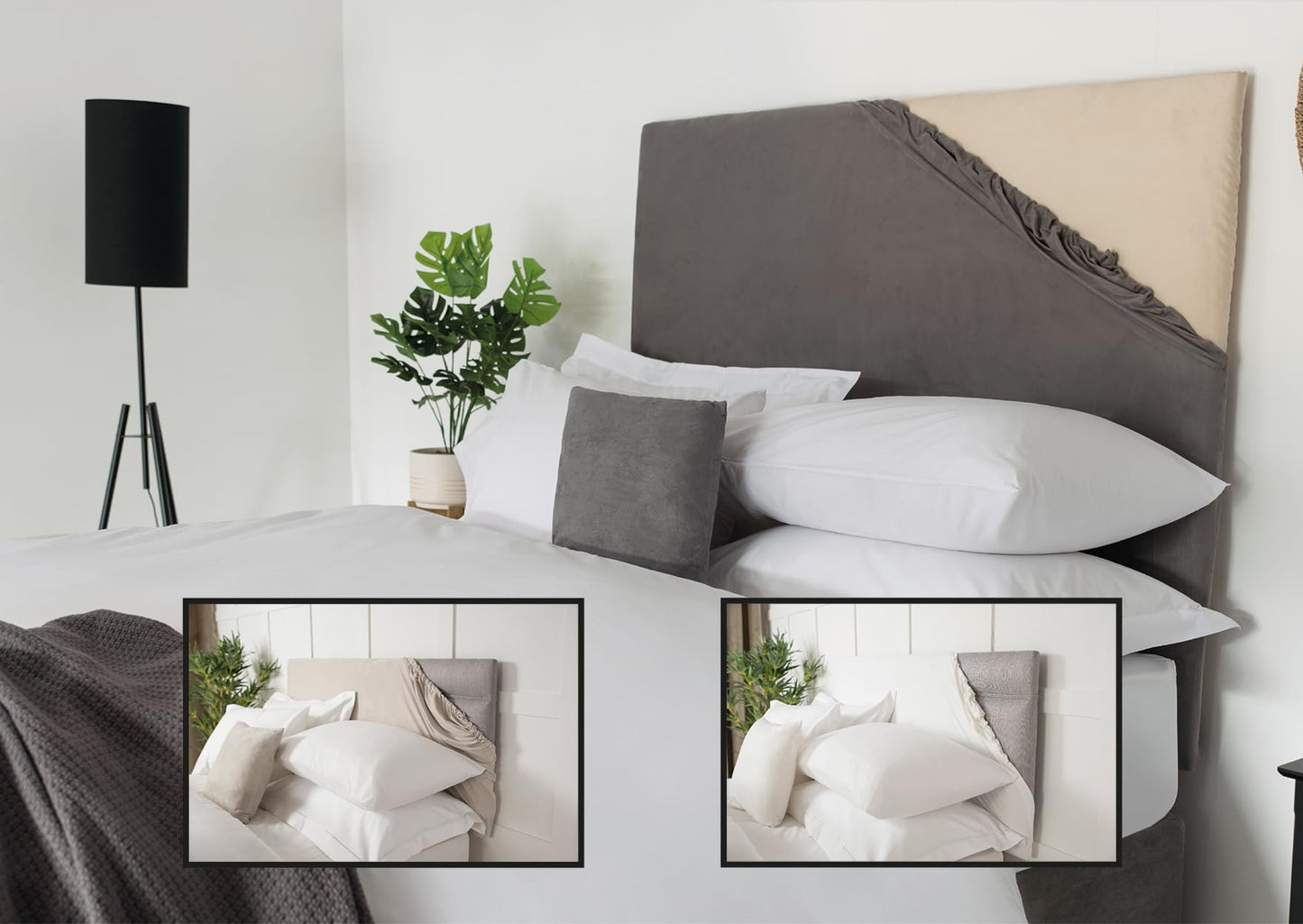 Belledorm Headboard Wrap (Charcoal, King)