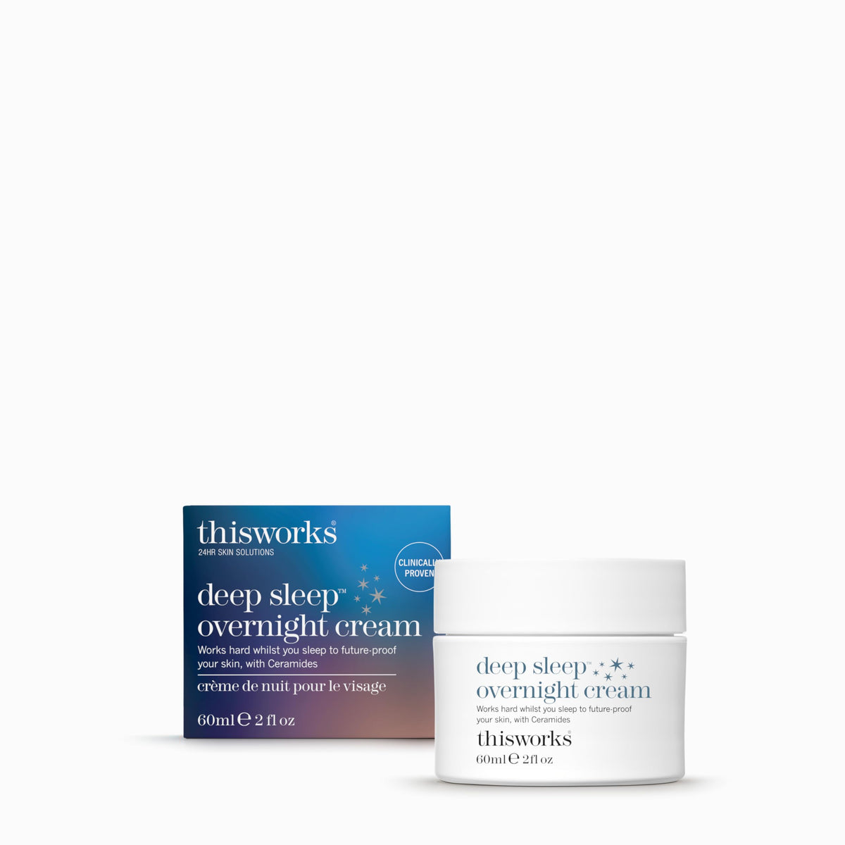 This Works Deep Sleep Overnight Cream, 60 ml - Face Cream with Persian Silk Tree Extract, Ceramides & Copper PCA to Support Skin Renewal - Nourishing
