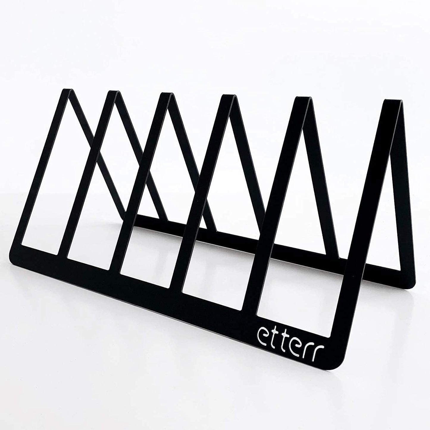 etterr Display Stand, Shelf and Storage for 50 Vinyl Discs (Black)
