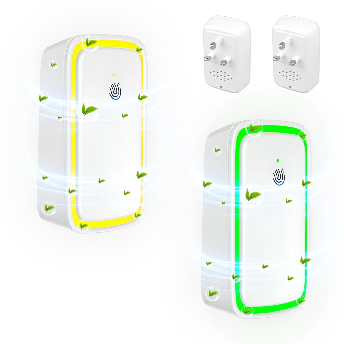 Air Purifier for Bedroom, Upgraded 2 Pack Plug In Air Purifiers for Home Mini Portable Negative Ion Purifier 3-Gear Quiet Air Purifier for Smokers